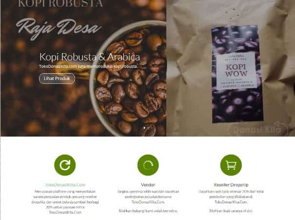 contoh website toko online tokodonasikita