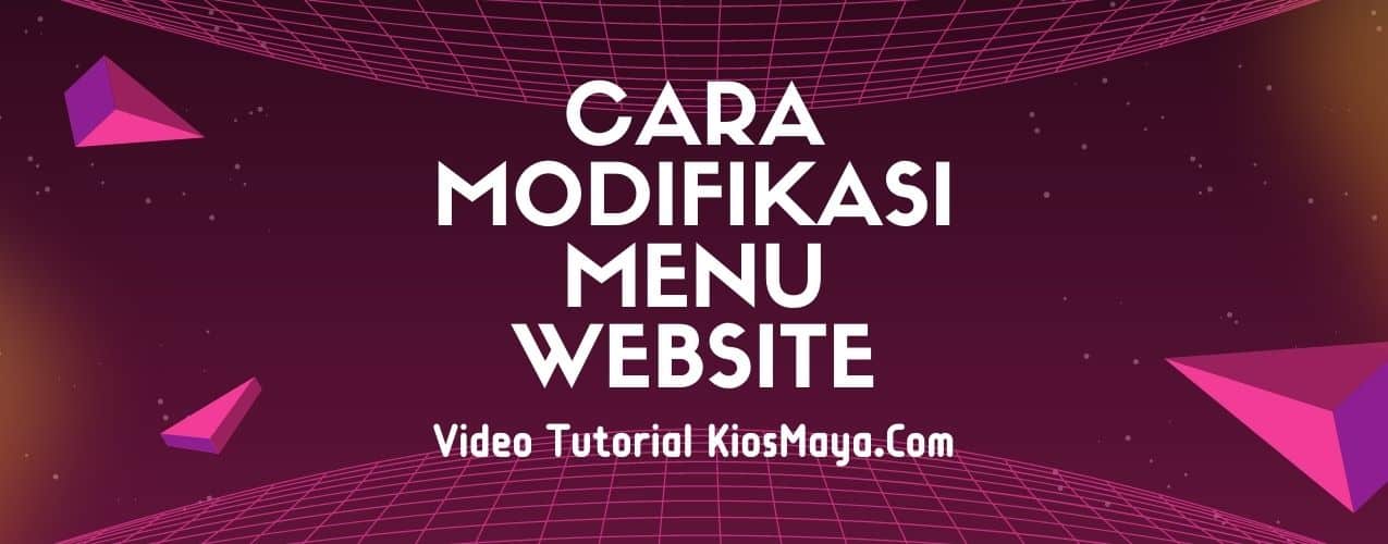 cara modifikasi menu website