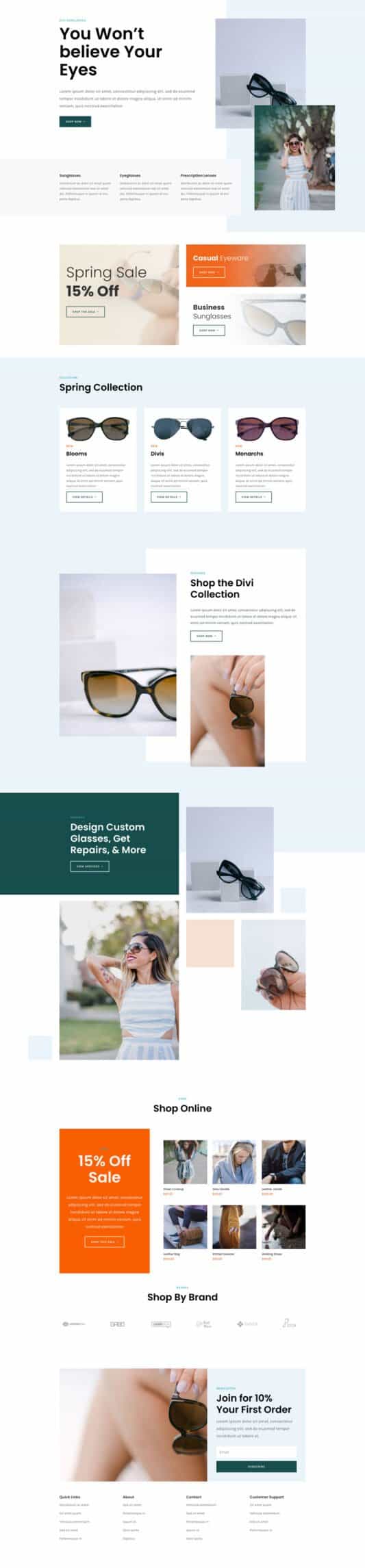 Contoh Design Website Optik Kacamata