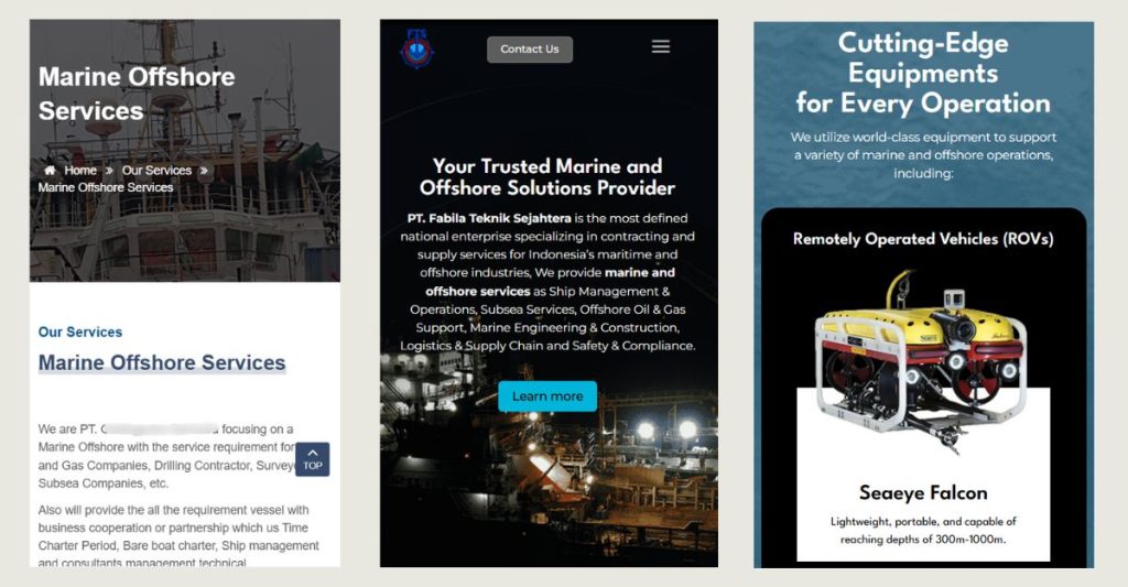contoh corporate web re-branding